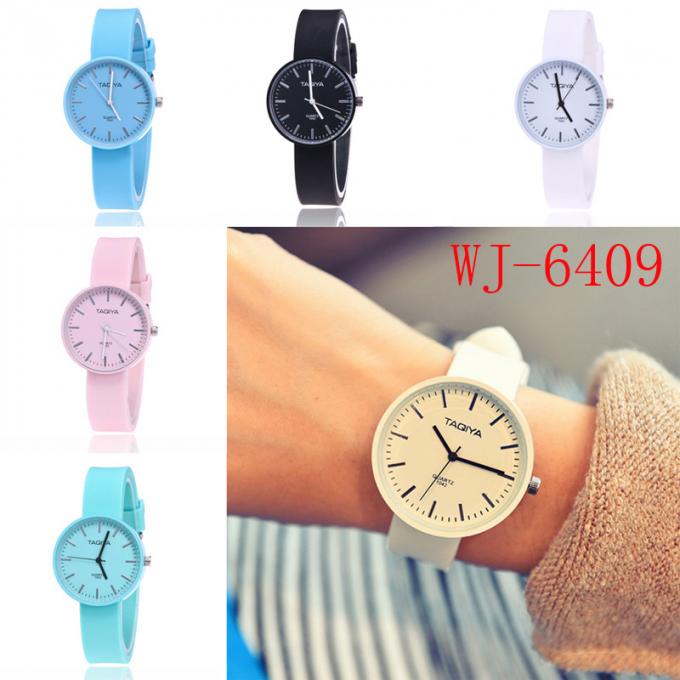 WJ9008 Wal 기쁨 상표 공상 실리콘 여자 시계이라고 상표가 붙는 교환할 수 있는 최소한 손목 시계 여자