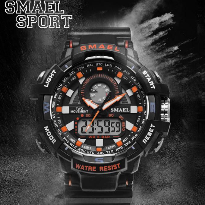 WJ-7398 유행 최신 디자인 SMAEL 남자 시계 큰 얼굴 상표 디지털 방식으로 손목 시계 우연한 싼 가격 실리콘 Handwatches