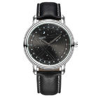 WJ-8109 Newest Starry Sky Face Design Attractive Leather Band Vogue Quartz OEM Male Waterproof Watch