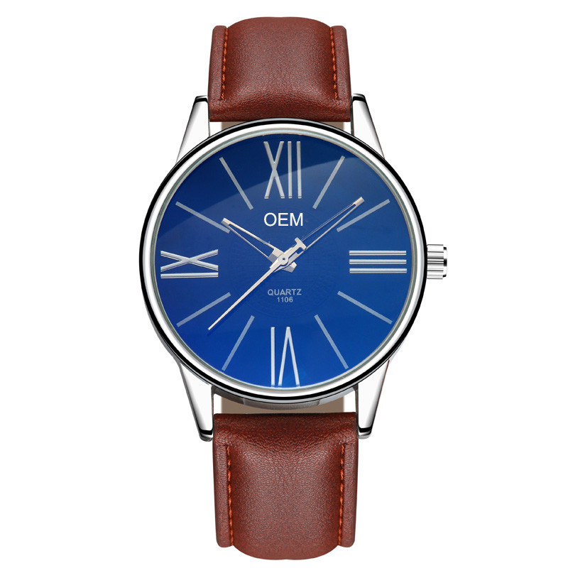WJ-8111 High Quality Good Looking Hot Sale Quartz Watch Low MOQ OEM Wristwatch Leather Strap Waterproof Watch For Men