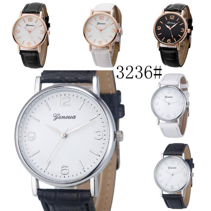 WJ-3751-3 새로운 디자인 남녀 공통 석영은 고품질 가죽 handwatches 방수 손목 시계를 봅니다