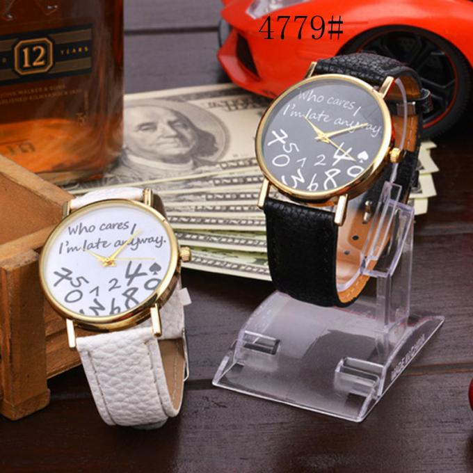 WJ-7126 뜨거운 판매 유행 남자는 로고 작은 OEM 시계 가죽 손목 시계 저가를 보지 않습니다