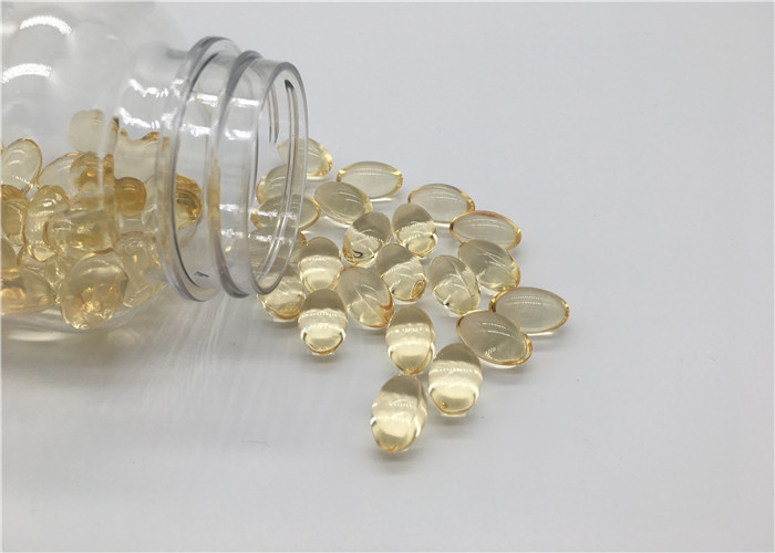 Clear Pale Yellow Vitamin E Supplement Oval Shaped , Vitamin E Softgels For Skin VS1H