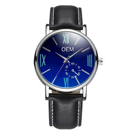 WJ-8102 공장 뜨거운 판매 사업 가죽은 방수 작은 OEM Handwatches 남자 손목 시계를 봅니다